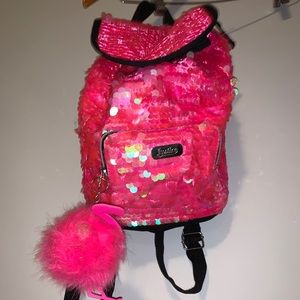 Pink sequen justice bag for kids